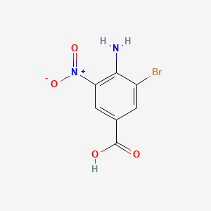 molecular formula C7H5BrN2O4 B581956 4-氨基-3-溴-5-硝基苯甲酸 CAS No. 556651-33-3