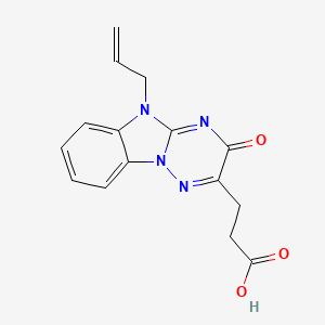 molecular formula C15H14N4O3 B5819585 3-(5-allyl-3-oxo-3,5-dihydro[1,2,4]triazino[2,3-a]benzimidazol-2-yl)propanoic acid 
