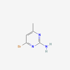 molecular formula C5H6BrN3 B581959 4-溴-6-甲基嘧啶-2-胺 CAS No. 5734-71-4