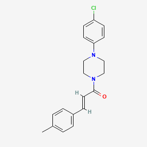 molecular formula C20H21ClN2O B5819591 1-(4-chlorophenyl)-4-[3-(4-methylphenyl)acryloyl]piperazine CAS No. 5695-41-0