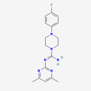 molecular formula C17H21FN6 B5819594 N-(4,6-dimethyl-2-pyrimidinyl)-4-(4-fluorophenyl)-1-piperazinecarboximidamide 