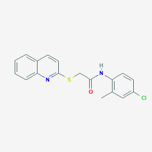 molecular formula C18H15ClN2OS B5819597 N-(4-chloro-2-methylphenyl)-2-(2-quinolinylthio)acetamide 