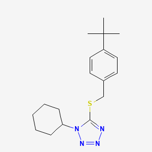 molecular formula C18H26N4S B5819602 5-[(4-tert-butylbenzyl)thio]-1-cyclohexyl-1H-tetrazole 