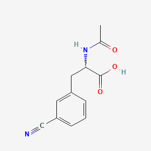 molecular formula C12H12N2O3 B581962 (S)-2-Acetamido-3-(3-cyanophenyl)propanoic acid CAS No. 599178-70-8