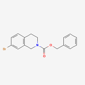 molecular formula C17H16BrNO2 B581963 苯甲酸苄酯 7-溴-3,4-二氢异喹啉-2(1H)-羧酸酯 CAS No. 625127-09-5