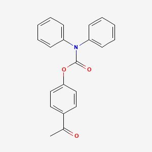 molecular formula C21H17NO3 B5819652 4-acetylphenyl diphenylcarbamate 