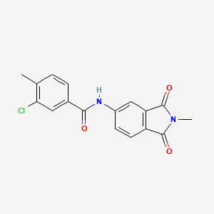 molecular formula C17H13ClN2O3 B5819657 3-chloro-4-methyl-N-(2-methyl-1,3-dioxo-2,3-dihydro-1H-isoindol-5-yl)benzamide 