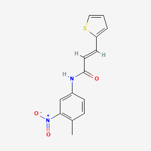 molecular formula C14H12N2O3S B5819669 N-(4-methyl-3-nitrophenyl)-3-(2-thienyl)acrylamide 
