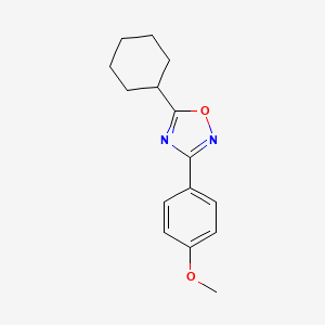 molecular formula C15H18N2O2 B5819680 5-cyclohexyl-3-(4-methoxyphenyl)-1,2,4-oxadiazole 