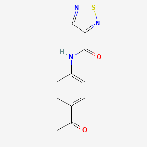molecular formula C11H9N3O2S B5819682 N-(4-acetylphenyl)-1,2,5-thiadiazole-3-carboxamide 