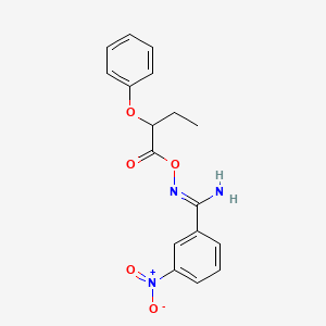 molecular formula C17H17N3O5 B5819724 3-nitro-N'-[(2-phenoxybutanoyl)oxy]benzenecarboximidamide 