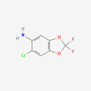 molecular formula C7H4ClF2NO2 B581974 6-Chloro-2,2-difluorobenzo[d][1,3]dioxol-5-amine CAS No. 73051-44-2