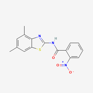 molecular formula C16H13N3O3S B5819758 N-(4,6-dimethyl-1,3-benzothiazol-2-yl)-2-nitrobenzamide 