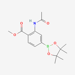 molecular formula C16H24BNO6 B581976 2-乙酰氨基-4-(4,4,5,5-四甲基-1,3,2-二氧杂硼烷-2-基)苯甲酸甲酯 CAS No. 760989-61-5