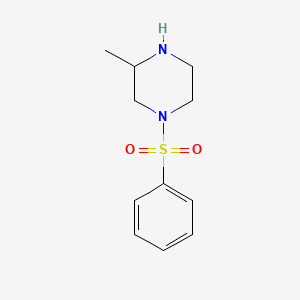 molecular formula C11H16N2O2S B581978 1-苯磺酰-3-甲基-哌嗪 CAS No. 782443-87-2