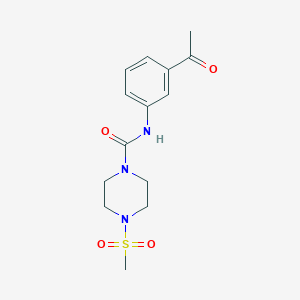 molecular formula C14H19N3O4S B5819795 N-(3-acetylphenyl)-4-(methylsulfonyl)-1-piperazinecarboxamide 
