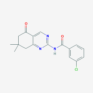 3-chloro-N-(7,7-dimethyl-5-oxo-5,6,7,8-tetrahydro-2-quinazolinyl)benzamide