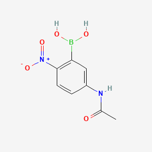 molecular formula C8H9BN2O5 B581980 5-Acetamido-2-nitrophenylboronic acid CAS No. 78887-36-2