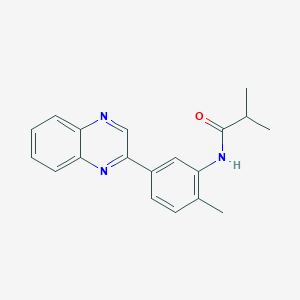 molecular formula C19H19N3O B5819803 2-methyl-N-[2-methyl-5-(2-quinoxalinyl)phenyl]propanamide 