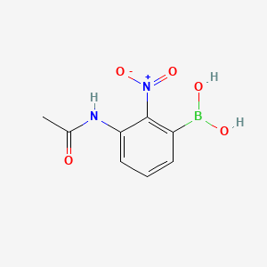 molecular formula C8H9BN2O5 B581981 3-Acetamido-2-nitrophenylboronic acid CAS No. 78887-38-4