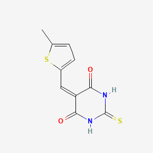 molecular formula C10H8N2O2S2 B5819812 5-[(5-methyl-2-thienyl)methylene]-2-thioxodihydro-4,6(1H,5H)-pyrimidinedione 