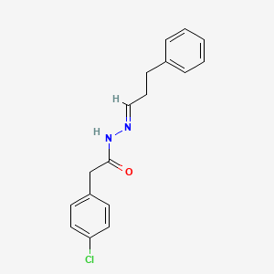 2-(4-chlorophenyl)-N'-(3-phenylpropylidene)acetohydrazide