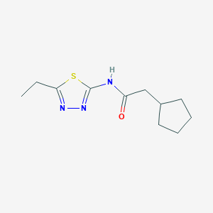 2-cyclopentyl-N-(5-ethyl-1,3,4-thiadiazol-2-yl)acetamide