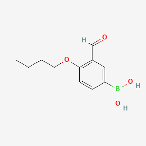 molecular formula C11H15BO4 B581985 (4-Butoxy-3-formylphenyl)boronic acid CAS No. 815619-87-5