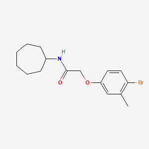 molecular formula C16H22BrNO2 B5819852 2-(4-bromo-3-methylphenoxy)-N-cycloheptylacetamide 