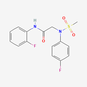 N~1~-(2-fluorophenyl)-N~2~-(4-fluorophenyl)-N~2~-(methylsulfonyl)glycinamide