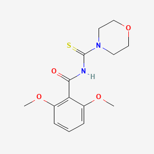molecular formula C14H18N2O4S B5819877 2,6-dimethoxy-N-(4-morpholinylcarbonothioyl)benzamide 