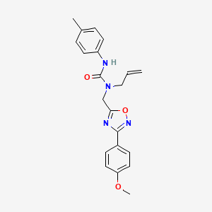 molecular formula C21H22N4O3 B5819879 N-allyl-N-{[3-(4-methoxyphenyl)-1,2,4-oxadiazol-5-yl]methyl}-N'-(4-methylphenyl)urea 