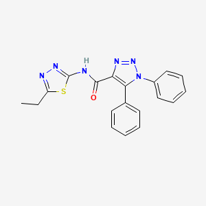 molecular formula C19H16N6OS B5819892 N-(5-ethyl-1,3,4-thiadiazol-2-yl)-1,5-diphenyl-1H-1,2,3-triazole-4-carboxamide 
