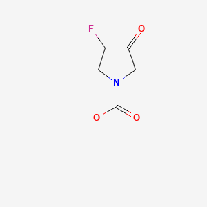 molecular formula C9H14FNO3 B581990 tert-Butyl 3-fluoro-4-oxopyrrolidine-1-carboxylate CAS No. 845894-03-3