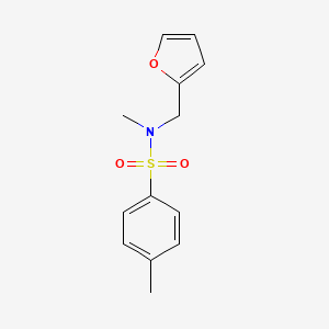 molecular formula C13H15NO3S B5819907 N-(2-furylmethyl)-N,4-dimethylbenzenesulfonamide 