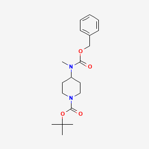 molecular formula C19H28N2O4 B581991 Benzyl 1-(tert-butoxycarbonyl)piperidin-4-ylmethylcarbamate CAS No. 847039-05-8