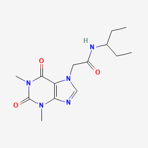 2-(1,3-dimethyl-2,6-dioxo-1,2,3,6-tetrahydro-7H-purin-7-yl)-N-(1-ethylpropyl)acetamide
