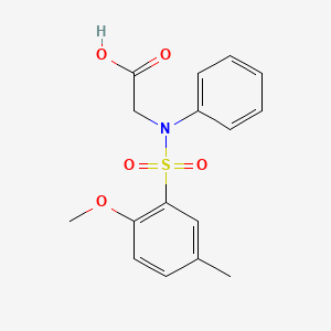 molecular formula C16H17NO5S B5819938 N-[(2-methoxy-5-methylphenyl)sulfonyl]-N-phenylglycine 