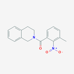 molecular formula C17H16N2O3 B5819939 2-(3-methyl-2-nitrobenzoyl)-1,2,3,4-tetrahydroisoquinoline 