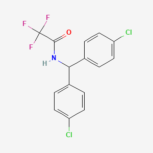 molecular formula C15H10Cl2F3NO B5819943 N-[bis(4-chlorophenyl)methyl]-2,2,2-trifluoroacetamide 
