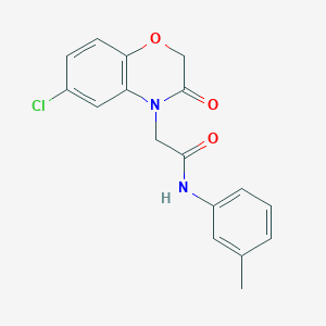 molecular formula C17H15ClN2O3 B5819948 2-(6-chloro-3-oxo-2,3-dihydro-4H-1,4-benzoxazin-4-yl)-N-(3-methylphenyl)acetamide 