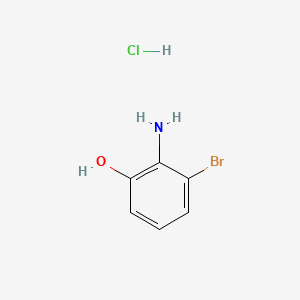 molecular formula C6H7BrClNO B581995 2-Amino-3-bromophenol hydrochloride CAS No. 855836-16-7