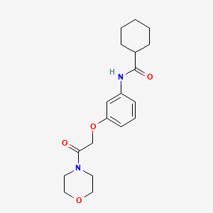 molecular formula C19H26N2O4 B5819954 N-{3-[2-(4-morpholinyl)-2-oxoethoxy]phenyl}cyclohexanecarboxamide 