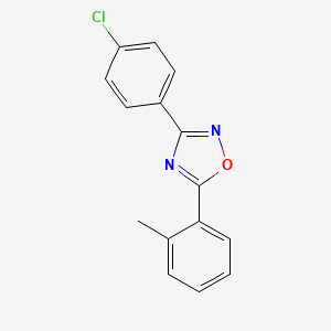 molecular formula C15H11ClN2O B5819969 3-(4-chlorophenyl)-5-(2-methylphenyl)-1,2,4-oxadiazole 
