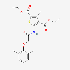molecular formula C21H25NO6S B5819974 diethyl 5-{[(2,6-dimethylphenoxy)acetyl]amino}-3-methyl-2,4-thiophenedicarboxylate 
