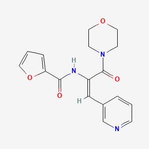molecular formula C17H17N3O4 B5820007 N-[1-(4-morpholinylcarbonyl)-2-(3-pyridinyl)vinyl]-2-furamide 