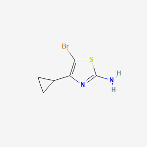 molecular formula C6H7BrN2S B582001 2-Amino-5-bromo-4-cyclopropylthiazole CAS No. 869854-12-6