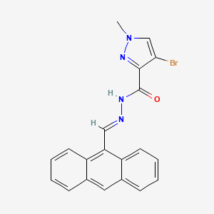 molecular formula C20H15BrN4O B5820014 N'-(9-anthrylmethylene)-4-bromo-1-methyl-1H-pyrazole-3-carbohydrazide 