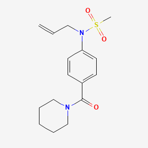 molecular formula C16H22N2O3S B5820023 N-allyl-N-[4-(1-piperidinylcarbonyl)phenyl]methanesulfonamide 