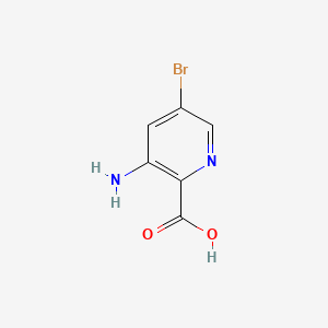 molecular formula C6H5BrN2O2 B582003 3-Amino-5-bromopyridine-2-carboxylic acid CAS No. 870997-85-6